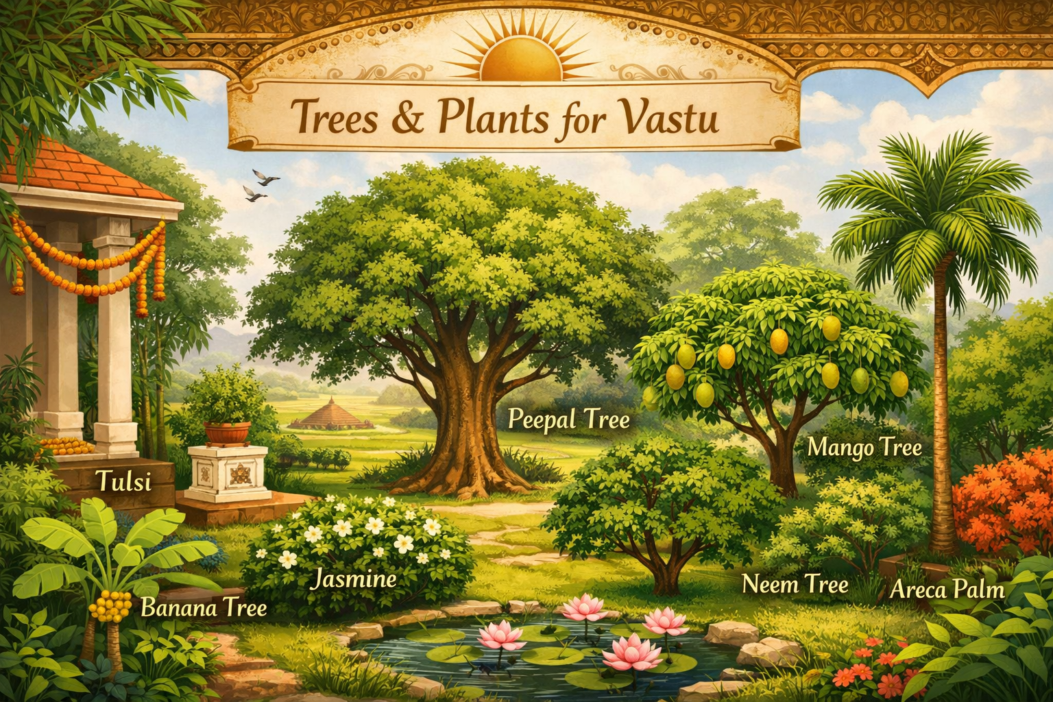 Trees Plants Vastu Background