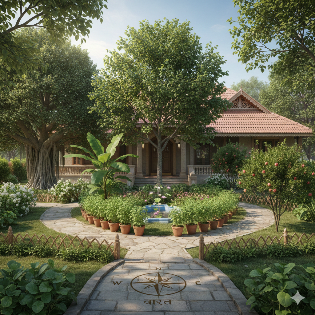 Auspicious Plants Background